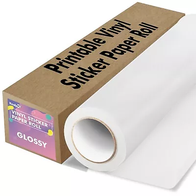 Koala Printable Vinyl Sticker Paper Roll for Inkjet Printer 13 InX32.8 FT Glossy - Image 1 of 4