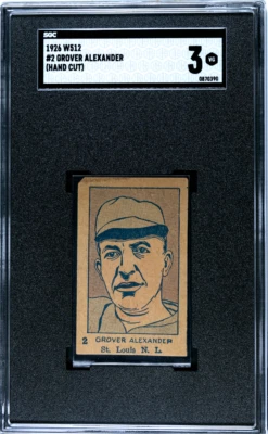 1926 W512 (W512) Grover Alexander #2 SGC 3 - Image 1 of 2