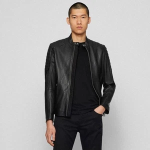 Boss Jaysee Lederjacke Herren in Schwarz - Bild 1 von 4