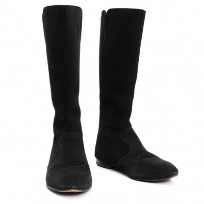 Botas Largas COMME des GARCONS Cuero Cremallera Trasera Talla EE. UU. Aproximadamente 7 (K-132857) Foto 1 de 4