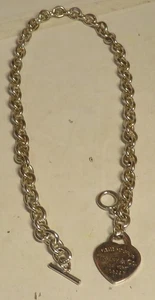 Tiffany & Co Sterlingsilber Return to Tiffany Herz Anhänger Halsband Halskette 18" GUC - Bild 1 von 24