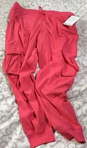 Pantaloni Lululemon donna XL rosa danza studio cargo vita media tempo libero casual - Foto 1 di 9