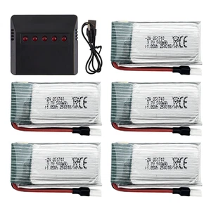 Volantexrc 3.7V 500mAh Li-Po Battery 5PCS, with Five-Port USB Charger - Picture 1 of 7