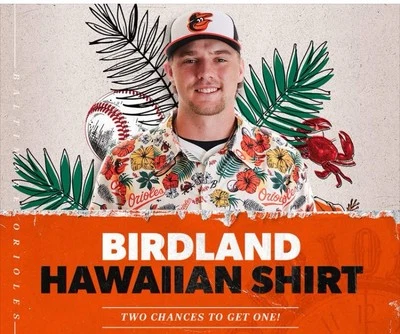 Baltimore Orioles Authentic XL Hawaiian Shirt SGA 7/8/25 - Image 1 of 4