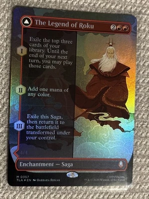 MTG The Legend of Roku (Borderless) [FOIL] - Avatar: The Last Airbender NM - Image 1 of 2