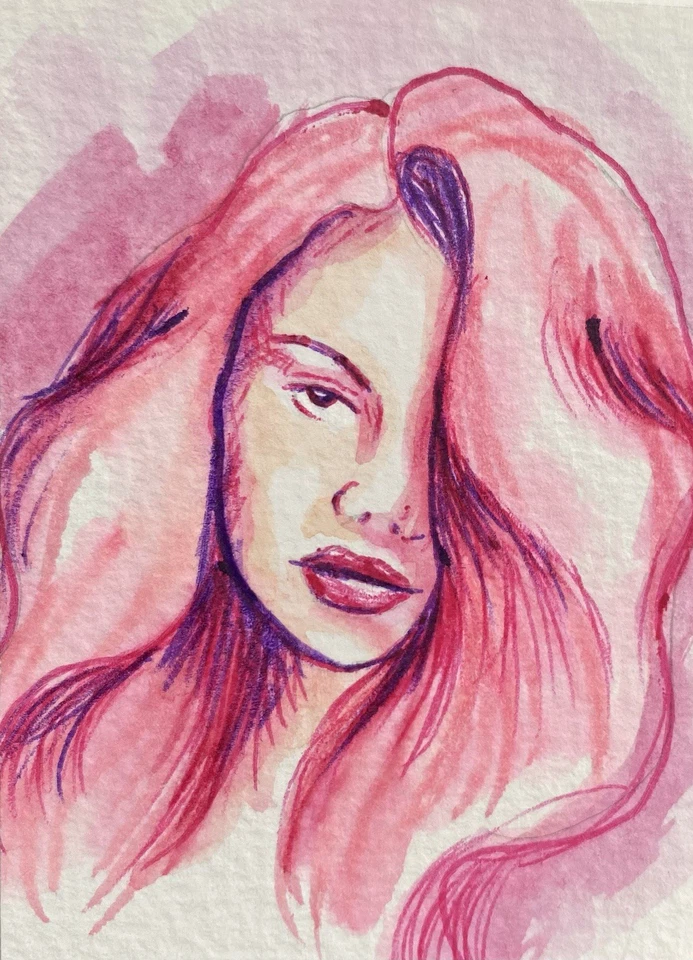 Arte de pintura original de medios mixtos ACEO Foto 1 de 1