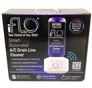 Dispositivo limpiador de línea de drenaje de aire acondicionado automatizado inteligente iFLO, blanco - Imagen 1 de 3