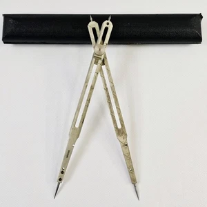 Bruning 1865W Proportional Divider Drafting Tool W/ Case Vtg - Picture 1 of 24