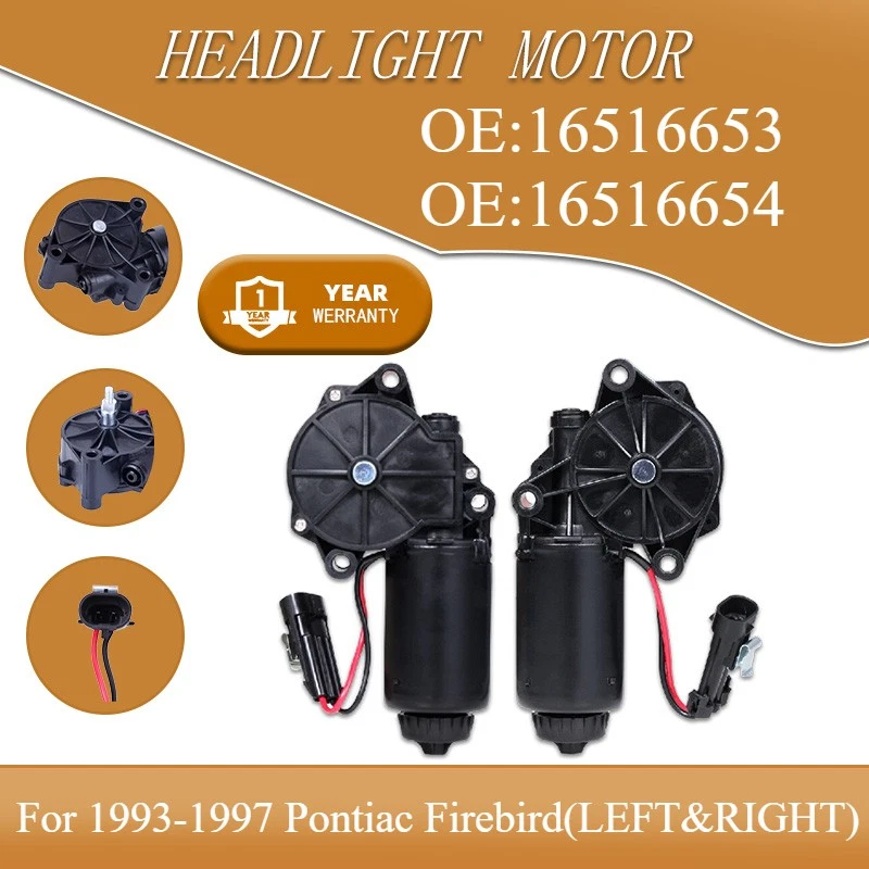 2X Headlight Headlamp Motor For Pontiac Firebird 1993-1997 Driver And Passenger - Imagem 1 de 4