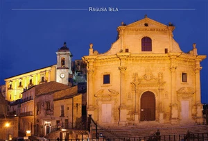 CARTOLINA DA COLLEZIONE ORA BLU SICILIA - CHIESA DEL PURGATORIO A IBLA RAGUSA - Picture 1 of 1