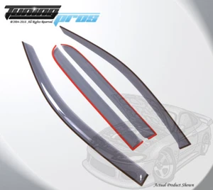 Light Gray Rain Deflector 4pcs Out Channel Chevrolet Colorado Crew Cab 2013-2016 - Picture 1 of 3