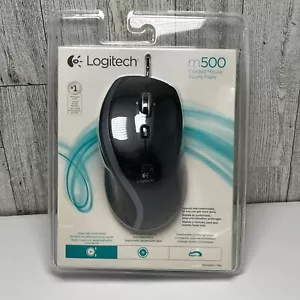 Logitech M500 Corded Standard Mouse Black - New Sealed - Picture 1 of 18