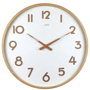 Leni Deco Large Rounded Decorative Home Wall Timepiece Clock 53cm White - Picture 1 of 2