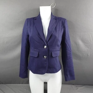 7th Avenue Womens Blazer 2 Blue Clean Girl Soft Office Preppy Quiet Luxury Chic - Picture 1 of 13