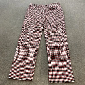 Talbots Pants Women's 8 Hampshire Ankle Gingham Plaid Stretch Wool Blend - Picture 1 of 13