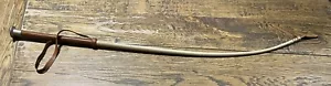 Vintage Equestrian New Old Stock Horse Riding Crop Whip Leather & Braided Flax - Picture 1 of 4