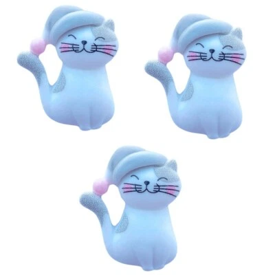 Cat in a Hat - Shelly's Buttons - Kitten Flat Back Embellishments - Craft Scrap - Image 1 of 2