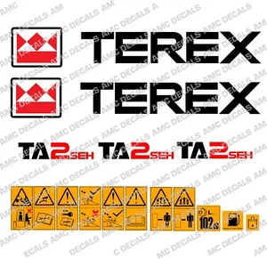 TEREX TA2SEH DUMPER DECALS & WARNING STICKERS - Picture 1 of 1