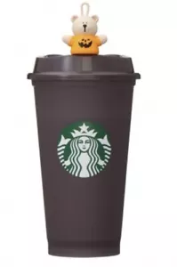 Starbucks JAPAN HALLOWEEN 2022 Reusable Cup Drink HOLE CAP Bearista & CUP, New - Picture 1 of 3