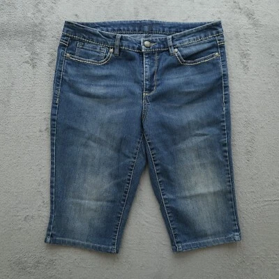 Code Bleu Jeans Women's 34 Petite Blue Mid-Rise Capri Denim Pants 34x14-Measured - Image 1 of 4