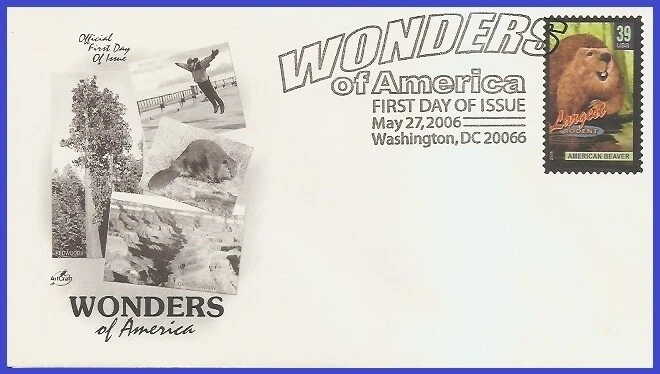 USA5 #4064 U/A ARTCRAFT FDC   American beaver largest rodent Wonders of America - Image 1 of 1