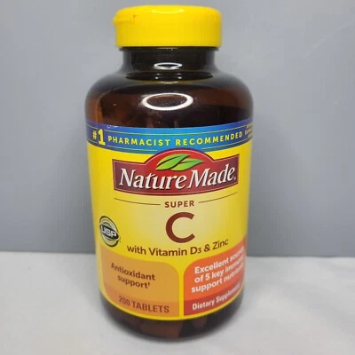 Nature Made Super C con Vitamina D3 y Zinc 200 Comprimidos EXP 03/2025 Foto 1 de 3
