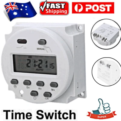 DC 12V Timer Switch Digital Programmable Control LCD-Time Relay Day/Week Kit - image 1 of 4