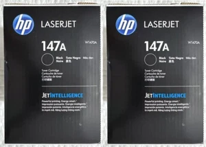 2 NEW ORIGINAL GENUINE FACTORY SEALED HP 147A W1470A TONER CARTRIDGES - Afbeelding 1 van 1