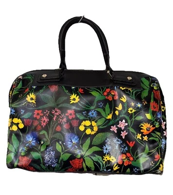 Bandolera ALICE & OLIVIA Stacy Bendet negra asas florales correa cremallera patas Foto 1 de 4