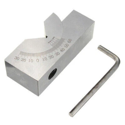 0°-60° Adjustable Angle Block Set V Angle Gauge Block Precision Micro Milling KF - Image 1 of 4