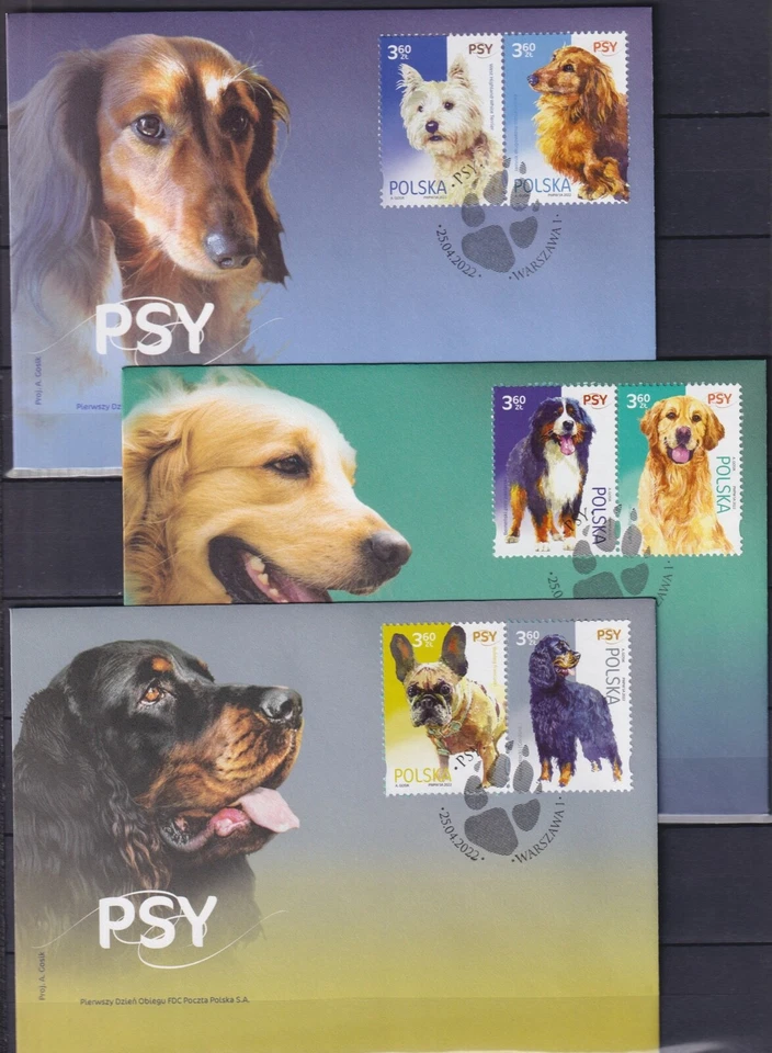 Polonia 2022 Fauna, Perros FDC Foto 1 de 1