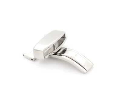 GEO-STRAPS Cierre plegable acero inoxidable pulido plata, modelo volquete 20 mm