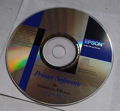 Epson Stylus C41 Series Colour Inkjet Printer Software Driver CD Windows & Mac - Image 1 of 3