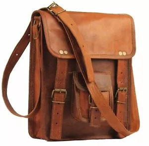 Handmade leather ipad/tablet/kindle satchel crossbody shoulder messenger bag - Picture 1 of 5
