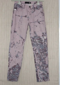 Just Cavalli purple Patterned Jeans Vintage Multicolor Skinny women size 27 - Picture 1 of 5
