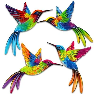 Decorazione da parete colibrì in metallo resistente per giardino cortile patio balcone recinzione - Foto 1 di 7