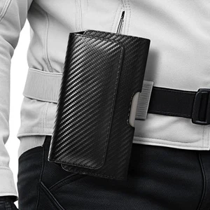 Avizar Carbon Belt Case for 6.1-inch Phones with Attachment Clip - Picture 1 of 5