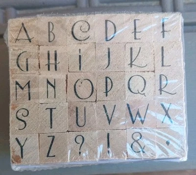 Studio G, набор марок алфавита, буквы верхнего регистра, 2008 Hampton Art, новый, VS5729 - Изображение 1 из 4