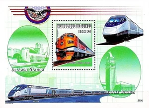 TRAINS of the USA = ROYAL GORGO, etc CLASSIC LOCOMOTIVES S/S MNH - Picture 1 of 1