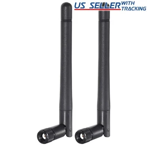 (Paquete de 2) Antena RP-SMA para Router Inalámbrico WiFi 2.4GHz/5Ghz o Tarjeta 2X - Imagen 1 de 3