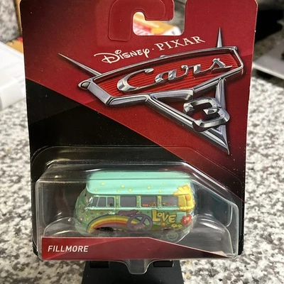 Disney Pixar Cars Filmore The Hippie VW Bus 1:55 Diecast Model Car Toys - Image 1 of 2