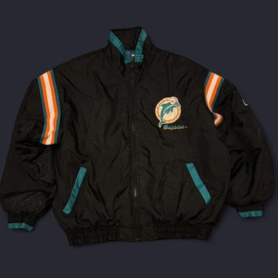 Vintage Miami Dolphins Jacket – Pro Player – Size XL – NFL Team Logo Puffer - Image 1 of 4