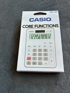 Casio Desk Calculator Core Functions 12 Digits Display White Mx-12B (New) - Picture 1 of 2