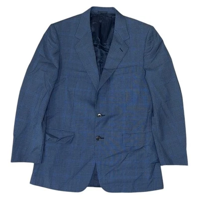 Burberrys Check Blazer Jacket 100% Wool Regular Blue Mens Medium 50 - Image 1 of 4