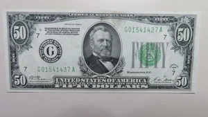 1928 A $50 dollar Federal Reserve Note Chicago, very good condition - Picture 1 of 2