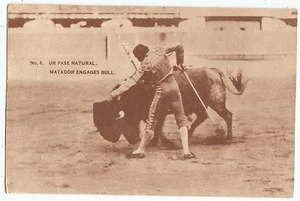 Matador Bull Bullfighting Vintage Postcard - Picture 1 of 2