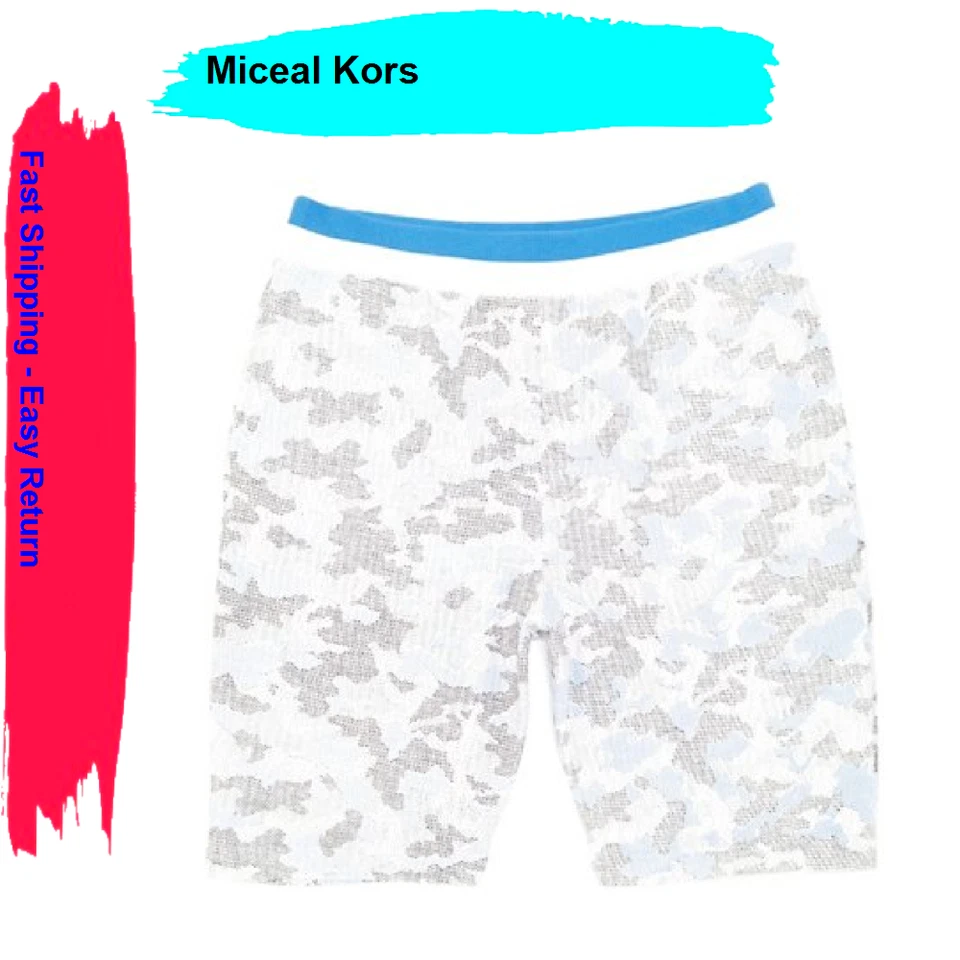 Michael Kors 男式提花迷彩睡衣短裤,大号 — 第 1/1 张图片