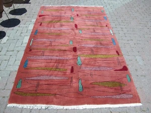 Art Deco Zeki Muren Rug 5x8 Neo-Baroque styled award winning rug Modernist Decor - Picture 1 of 18