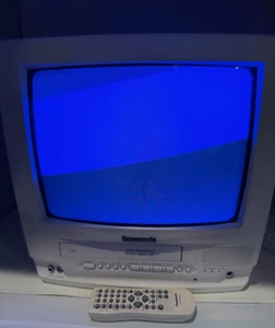 Panasonic PV-C1332W 13" CRT TV VHS VCR Combo White w/ Remote - Tested WORKS! - Picture 1 of 12