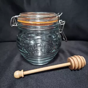 Kilner Glass Honey Pot Beechwood Dipper NEW NO BOX - Picture 1 of 2